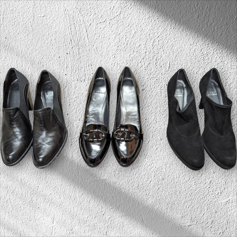 Black Leather Women's Shoes